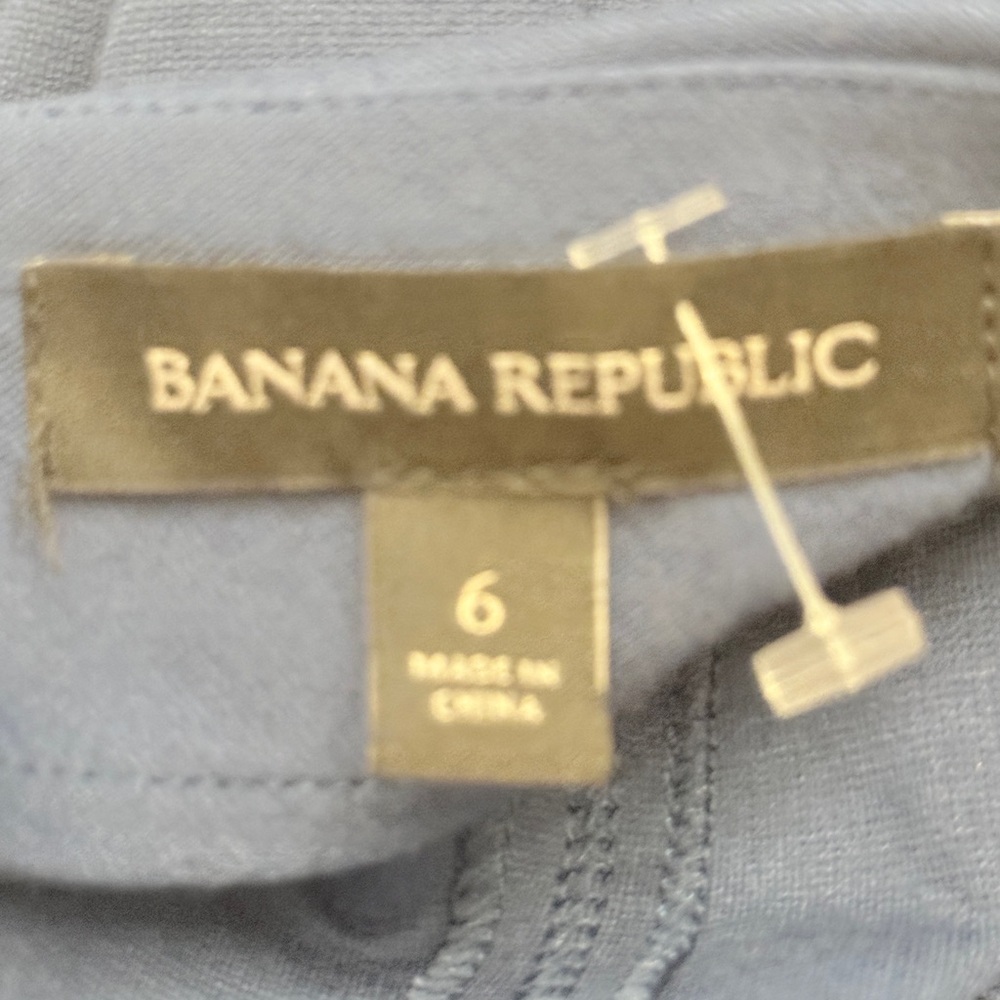 Banana Republic Navy Blue Fit & Flare Dress Short Sleeve Cocktail Party Sz 6 AS - Picture 3 of 5